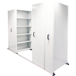 APC EZISLIDE AISLE SAVER 6 BAY 5 SHELVES 3500 X 2175 X 900 X 400MM WHITE
