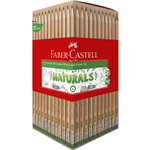 FABERCASTELL NATURAL GRAPHITE PENCILS WITH ERASER TIP HB PACK 72