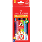 FABERCASTELL JUNIOR GRIP COLOURED PENCILS ASSORTED PACK 10