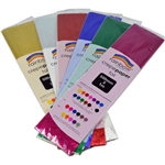 RAINBOW CREPE PAPER FOIL 500MM X 1M ASSORTED PACK 6