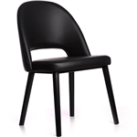 DURAFURN SEMIFREDDO CHAIR BLACK LEGS BLACK VINYL SEAT
