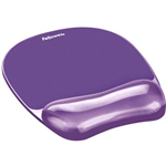 FELLOWES GEL CRYSTALS MOUSE PAD AND WRIST REST PURPLE