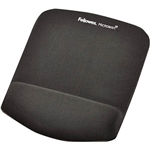 FELLOWES MOUSE PAD WITH WRIST REST PLUSH TOUCH MICROBAN MEMORY FOAM GRAPHITE