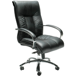 SYLEX BIG BOY EXECUTIVE CHAIR 1LEVER MEDIUM BACK LEATHER BLACK