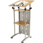 SYLEX PRESENTATION LECTERN BEECHSILVER