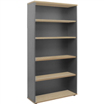 RAPID WORKER BOOKCASE 4 SHELF 900 X 315 X 1800MM OAKIRONSTONE