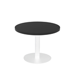 RAPIDLINE ESTILLO ROUND COFFEE TABLE 600 X 755MM BLACK TOP AND WHITE PC