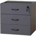 RAPID WORKER FIXED DESK PEDESTAL 3DRAWER LOCKABLE 465 X 447 X 454MM IRONSTONE