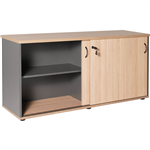 RAPID WORKER SLIDING DOOR CREDENZA 1500 X 450MM OAKIRONSTONE