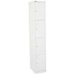 GO STEEL LOCKER 4 DOOR 380 X 455 X 1830MM SILVER GREY