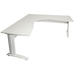 RAPID SPAN CORNER WORKSTATION WITH METAL MODESTY PANEL 1800 X 1500 X 700MM NATURAL WHITEWHITE