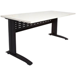 RAPID SPAN DESK WITH METAL MODESTY PANEL 1800 X 700 X 730MM WHITEBLACK