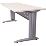 RAPID SPAN DESK WITH METAL MODESTY PANEL 1800 X 700 X 730MM WHITESILVER