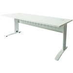 RAPID SPAN DESK WITH METAL MODESTY PANEL 1800 X 700 X 730MM WHITEWHITE