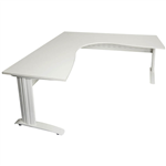 RAPID SPAN CORNER WORKSTATION WITH METAL MODESTY PANEL 1500 X 1500 X 700MM NATURAL WHITEWHITE