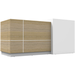 RAPIDLINE SEMPRE RECEPTION COUNTER NATURAL OAKWHITE
