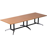 RAPIDLINE TYPHOON BOARDROOM TABLE 3200 X 1200 X 750MM BEECH