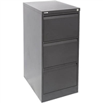 GO STEEL FILING CABINET 3 DRAWERS 460 X 620 X 1016MM BLACK RIPPLE