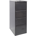 GO STEEL FILING CABINET 4 DRAWERS 460 X 620 X 1321MM BLACK RIPPLE
