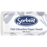 SORBENT PROFESSIONAL TAD ULTRASLIM PAPER TOWEL 1 PLY 150 SHEETS CARTON 16