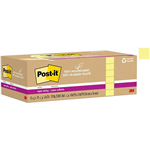 POSTIT 654R12SSCY SUPER STICKY NOTES 76 X 76MM RECYCLED CANARY YELLOW PACK 12