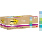 POSTIT 654R12SST SUPER STICKY NOTES 76 X 76MM RECYCLED OASIS PACK 12