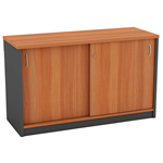 OM SLIDING DOOR CREDENZA 1200 X 450 X 720MM CHERRYCHARCOAL