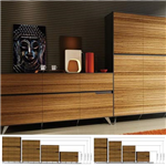 NOVARA CREDENZA 4 DRAWER TIMBER VENEER 1240WX425DX800H
