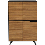NOVARA CABINET 4 DOOR 1224 X 425 X 1750MM ZEBRANO TIMBER VENEER