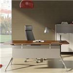 POTENZA OFFICE DESK 1600 X 800 X 750MM VIRGINIA WALNUT MELAMINE
