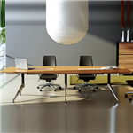 NOVARA BOARDROOM TABLE 3000 X 1200 X 750MM ZEBRANO TIMBER VENEER