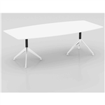 POTENZA BOARDROOM TABLE 2400 X 1200 X 750MM WHITE