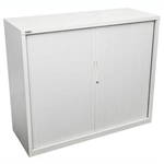 GO STEEL TAMBOUR DOOR CABINET 2 SHELVES 1016 X 1200 X 473MM WHITE CHINA