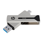 HP 911 PRO USB TYPE A AND C FLASH DRIVE 512GB SILVER