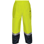 PRIME MOVER MP200 HIVIS WET WEATHER CARGO PANT REFLECTIVE TAPE YELLOW NAVY LARGE TO EXTRA LARGE