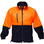 PRIME MOVER MH315 WATER REPELLENT BRUSH FLEECE JACKET 2TONE ORANGENAVY EXTRA LARGE