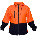 PRIME MOVER MH317 WATER REPELLENT FLEECE HOODIE ORANGENAVY SMALL
