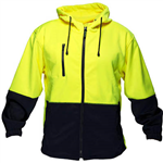 PRIME MOVER MH317 WATER REPELLENT FLEECE HOODIE YELLOWNAVY LARGE