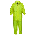 PRIME MOVER MS939 HIVIS WET WEATHER JACKET AND PANT SUIT