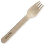 BIOPAK WOODEN FORK 160MM PACK 100