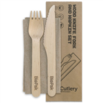 BIOPAK WOODEN CUTLERY SET PACK 100