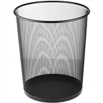 ITALPLAST WIRE MESH TIDY BIN ROUND 14 LITRE BLACK