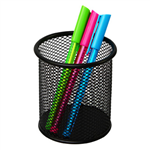 ITALPLAST WIRE MESH PENCIL CUP BLACK