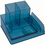 ITALPLAST DESK ORGANISER TINTED BLUE