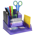 ITALPLAST DESK ORGANISER TINTED PURPLE