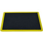 ITALPLAST ANTIFATIGUE BUBBLE MAT 600 X 900MM BLACKYELLOW BORDER