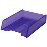 ITALPLAST MULTI FIT DOCUMENT TRAY A4 TINTED PURPLE