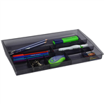ITALPLAST DRAWER TIDY 8 COMPARTMENT TINTED SMOKE