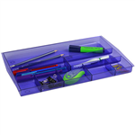 ITALPLAST DRAWER TIDY 8 COMPARTMENT TINTED PURPLE