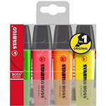 STABILO BOSS HIGHLIGHTER CHISEL ASSORTED WALLET 4